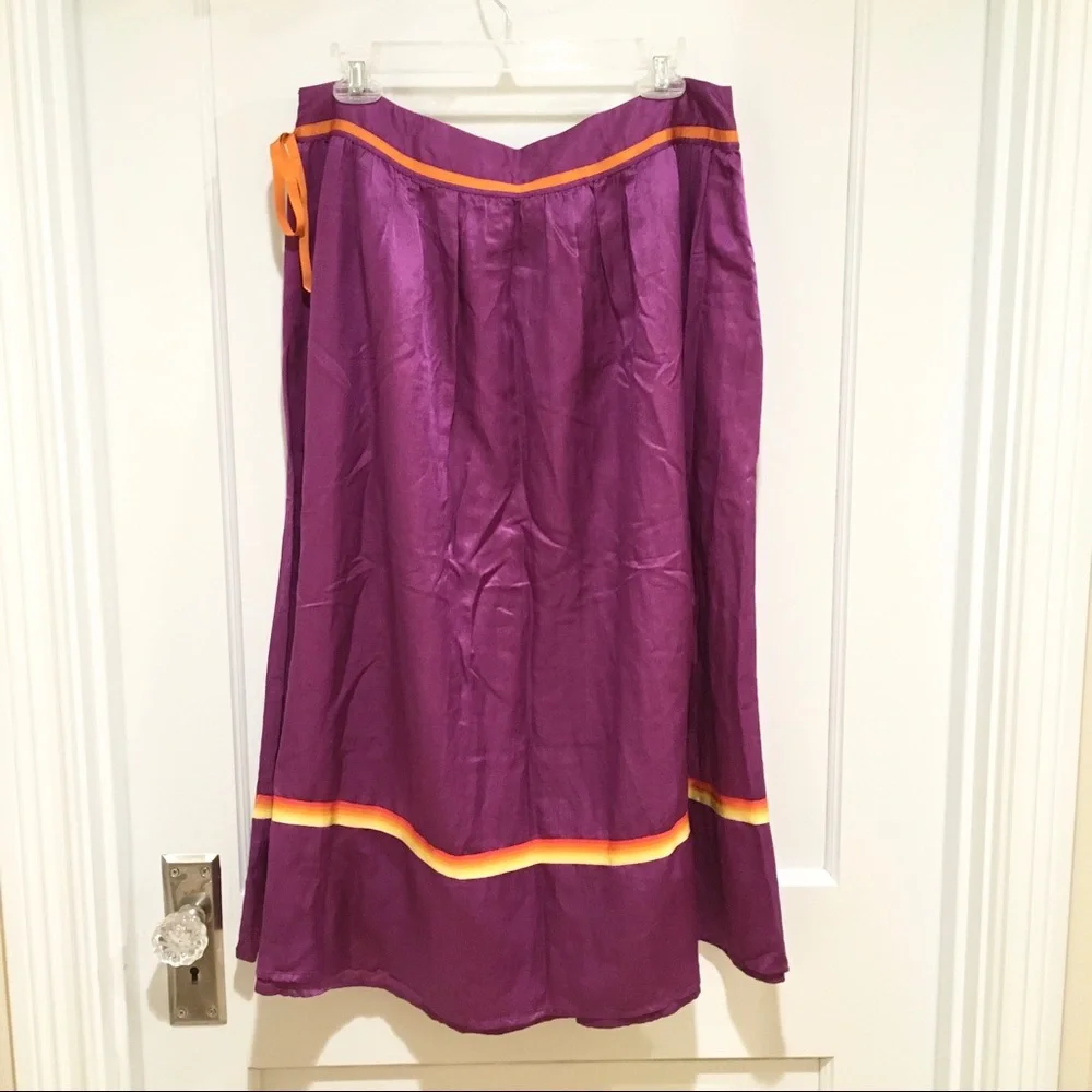 Matta New York Zapotec Skirt Plum XL Cotton Silk